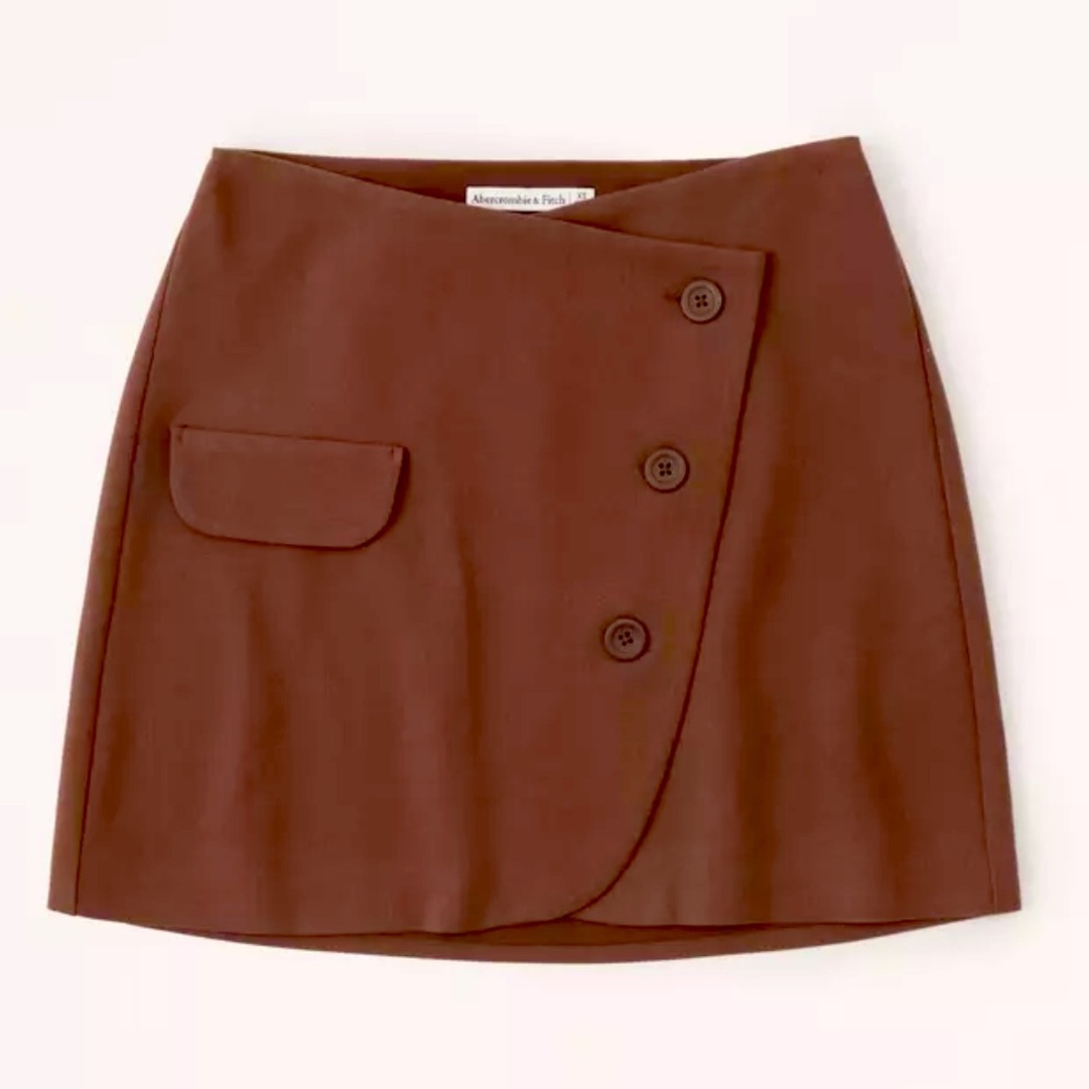 Abercrombie & Fitch Wrapped Suiting Mini Skirt